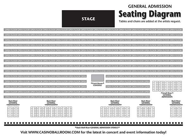 General admission seating chart